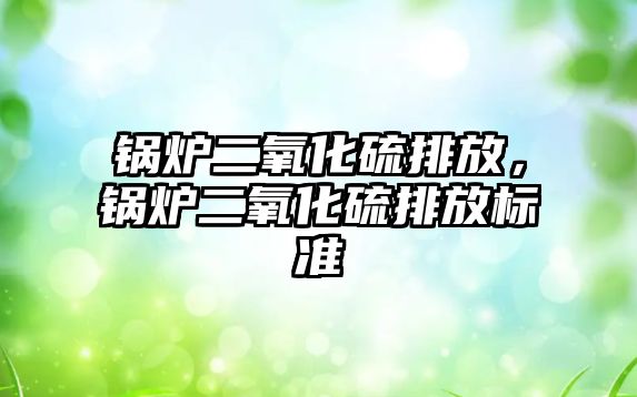 鍋爐二氧化硫排放，鍋爐二氧化硫排放標準
