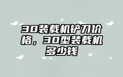 30裝載機(jī)鏟刀價(jià)格，30型裝載機(jī)多少錢