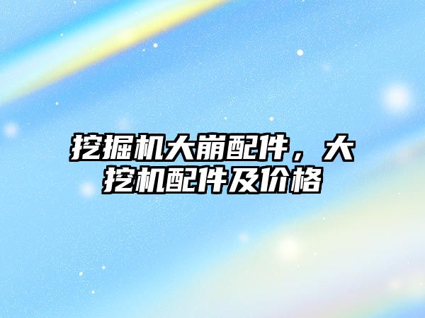 挖掘機大崩配件，大挖機配件及價格