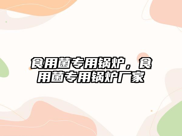 食用菌專用鍋爐，食用菌專用鍋爐廠家