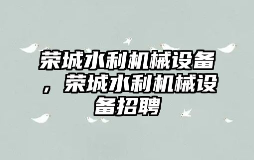 榮城水利機械設備，榮城水利機械設備招聘