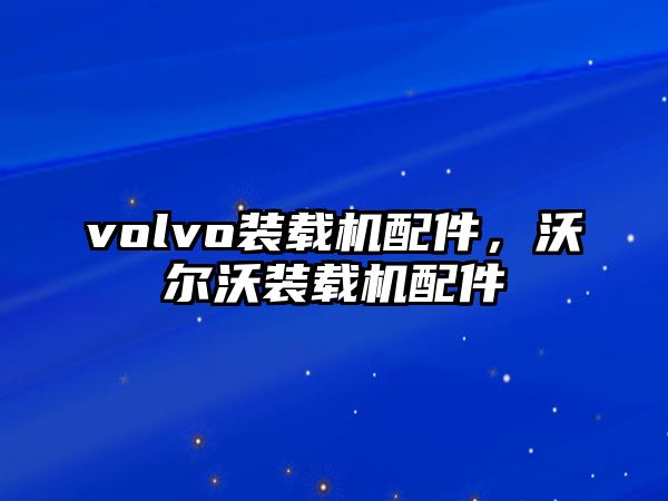 volvo裝載機(jī)配件，沃爾沃裝載機(jī)配件