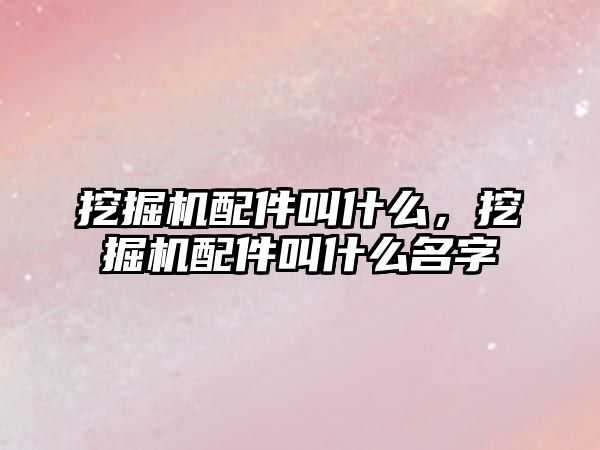 挖掘機(jī)配件叫什么，挖掘機(jī)配件叫什么名字