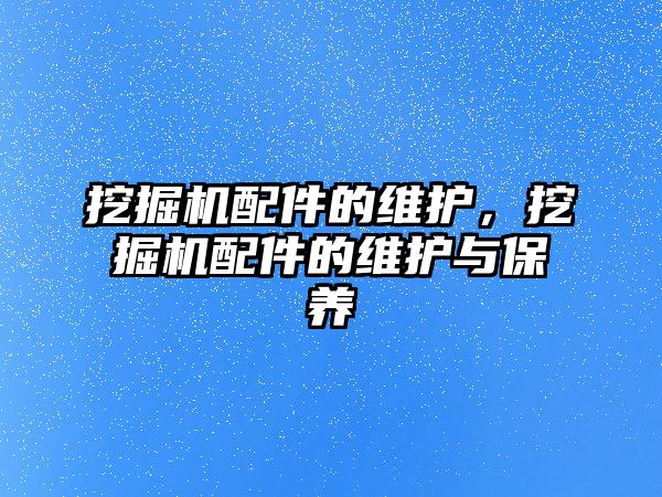 挖掘機配件的維護(hù)，挖掘機配件的維護(hù)與保養(yǎng)