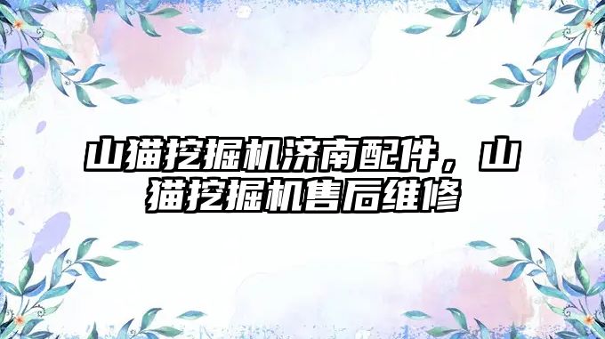 山貓挖掘機(jī)濟(jì)南配件，山貓挖掘機(jī)售后維修