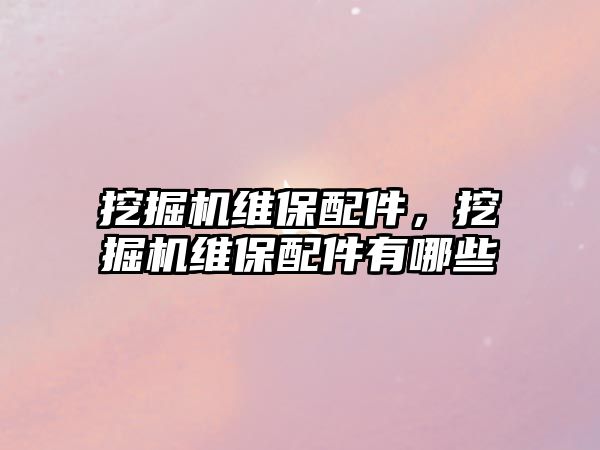 挖掘機(jī)維保配件，挖掘機(jī)維保配件有哪些