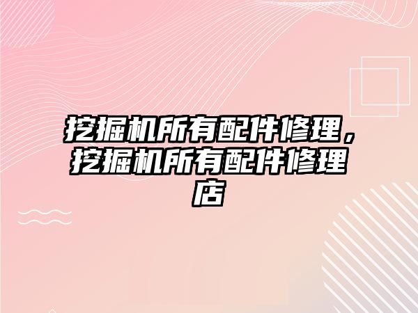 挖掘機(jī)所有配件修理，挖掘機(jī)所有配件修理店
