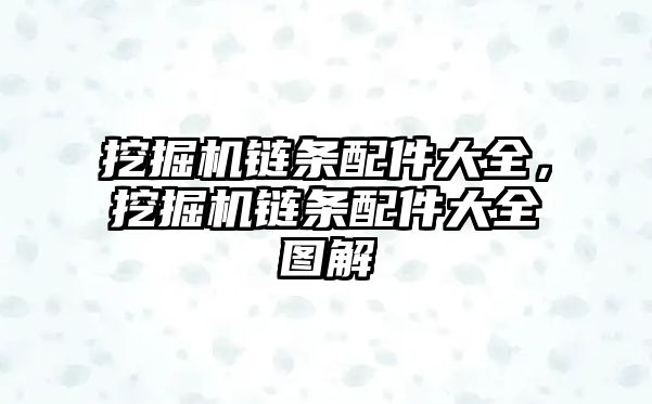 挖掘機(jī)鏈條配件大全，挖掘機(jī)鏈條配件大全圖解