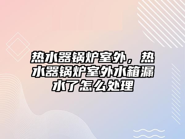 熱水器鍋爐室外，熱水器鍋爐室外水箱漏水了怎么處理