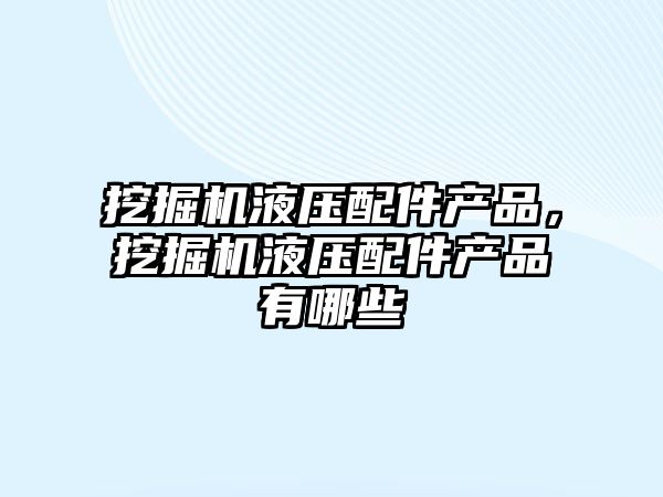 挖掘機(jī)液壓配件產(chǎn)品，挖掘機(jī)液壓配件產(chǎn)品有哪些