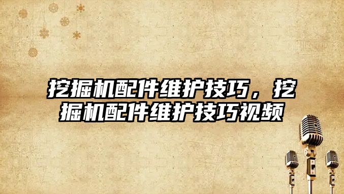 挖掘機(jī)配件維護(hù)技巧，挖掘機(jī)配件維護(hù)技巧視頻