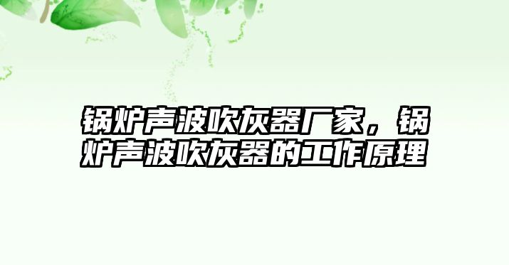 鍋爐聲波吹灰器廠家，鍋爐聲波吹灰器的工作原理