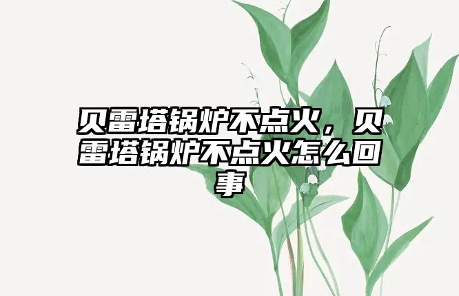 貝雷塔鍋爐不點(diǎn)火，貝雷塔鍋爐不點(diǎn)火怎么回事