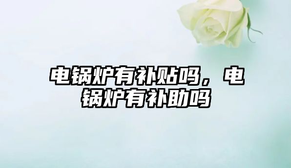 電鍋爐有補(bǔ)貼嗎，電鍋爐有補(bǔ)助嗎