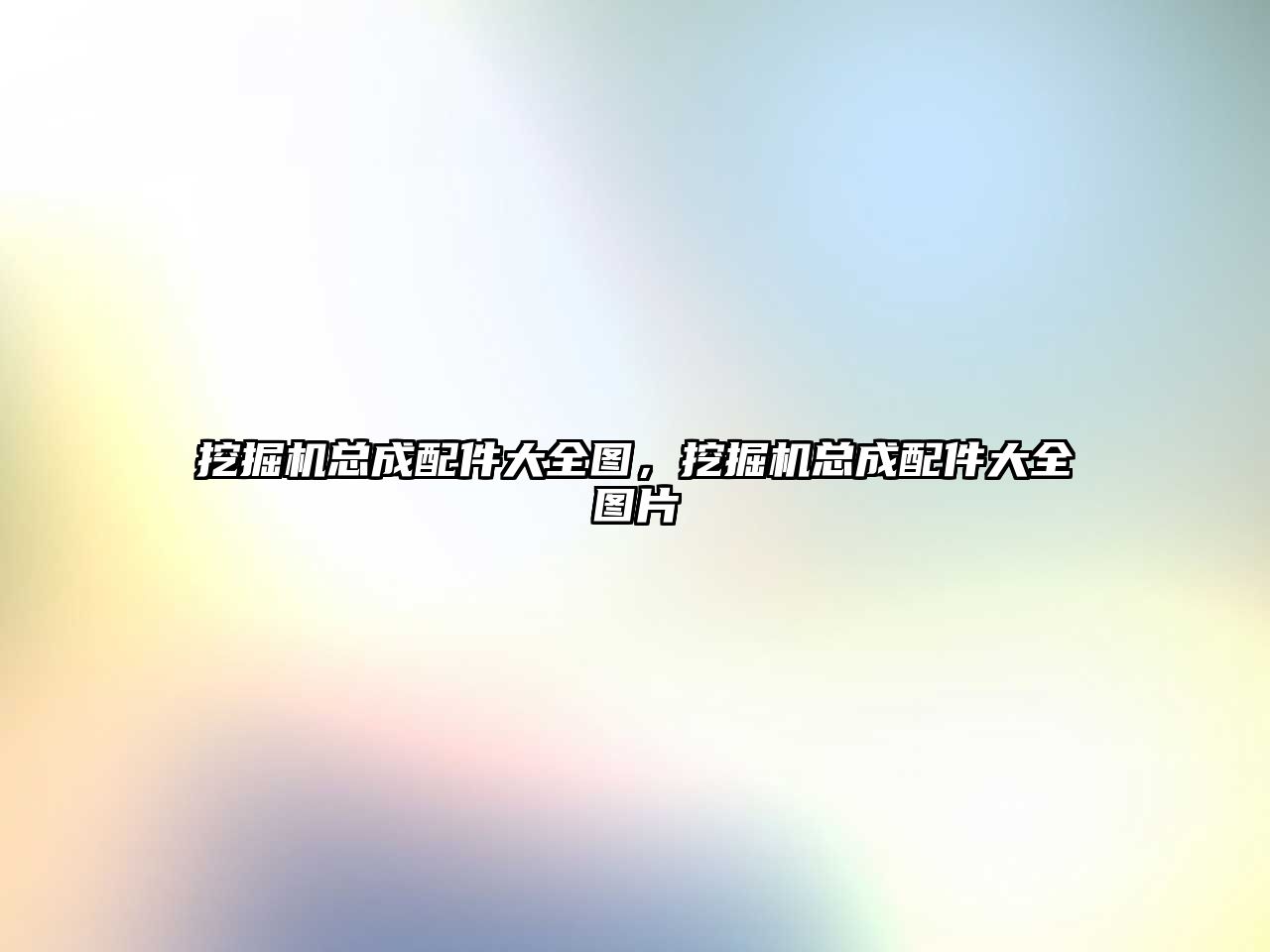 挖掘機(jī)總成配件大全圖，挖掘機(jī)總成配件大全圖片