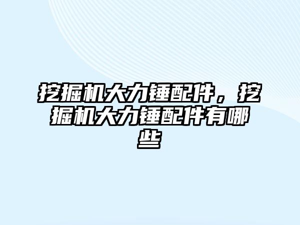 挖掘機(jī)大力錘配件，挖掘機(jī)大力錘配件有哪些