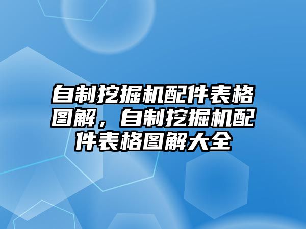 自制挖掘機(jī)配件表格圖解，自制挖掘機(jī)配件表格圖解大全