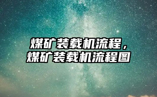 煤礦裝載機(jī)流程，煤礦裝載機(jī)流程圖