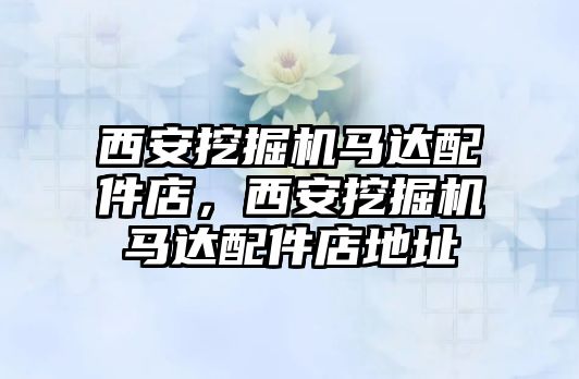 西安挖掘機(jī)馬達(dá)配件店，西安挖掘機(jī)馬達(dá)配件店地址