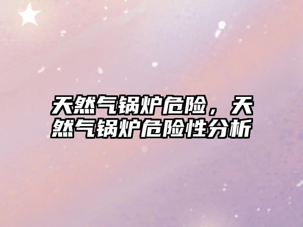 天然氣鍋爐危險，天然氣鍋爐危險性分析