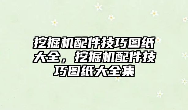 挖掘機配件技巧圖紙大全，挖掘機配件技巧圖紙大全集