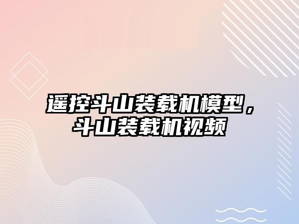遙控斗山裝載機模型，斗山裝載機視頻