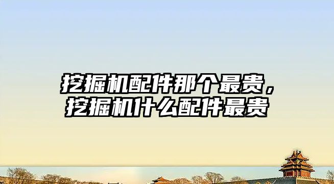 挖掘機配件那個最貴，挖掘機什么配件最貴