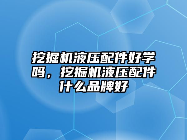 挖掘機(jī)液壓配件好學(xué)嗎，挖掘機(jī)液壓配件什么品牌好