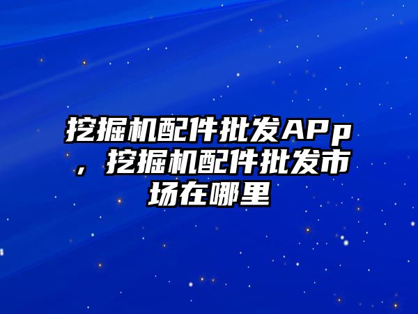 挖掘機(jī)配件批發(fā)APp，挖掘機(jī)配件批發(fā)市場(chǎng)在哪里
