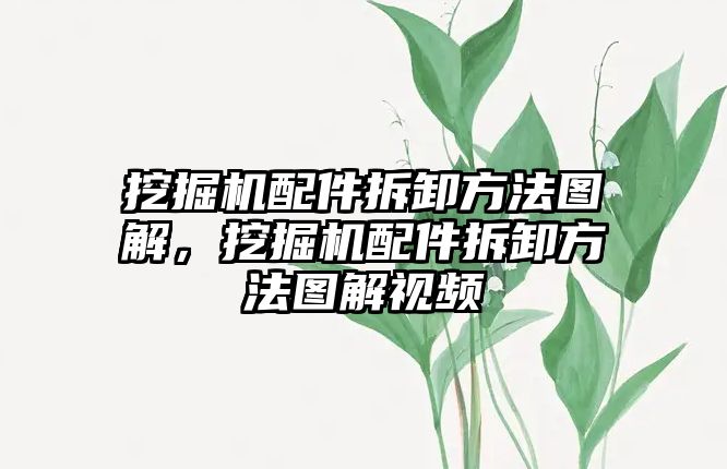 挖掘機(jī)配件拆卸方法圖解，挖掘機(jī)配件拆卸方法圖解視頻