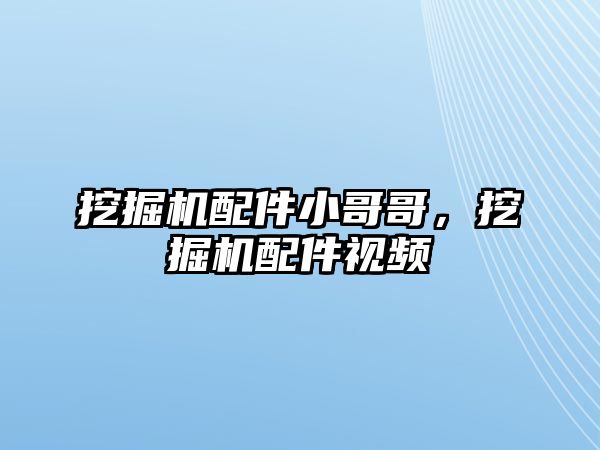 挖掘機(jī)配件小哥哥，挖掘機(jī)配件視頻
