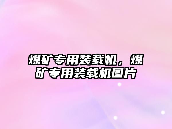 煤礦專用裝載機(jī)，煤礦專用裝載機(jī)圖片