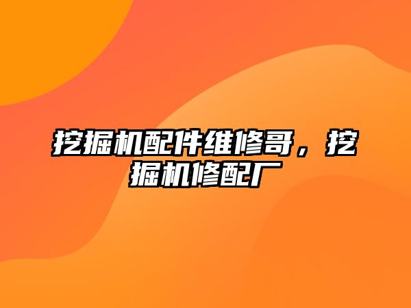 挖掘機(jī)配件維修哥，挖掘機(jī)修配廠