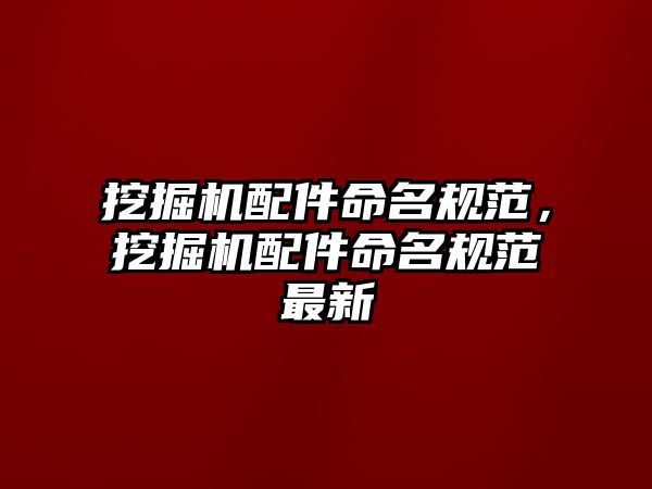 挖掘機(jī)配件命名規(guī)范，挖掘機(jī)配件命名規(guī)范最新