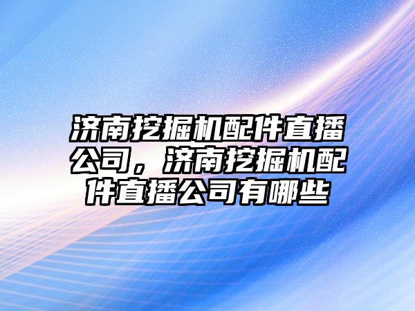 濟(jì)南挖掘機配件直播公司，濟(jì)南挖掘機配件直播公司有哪些
