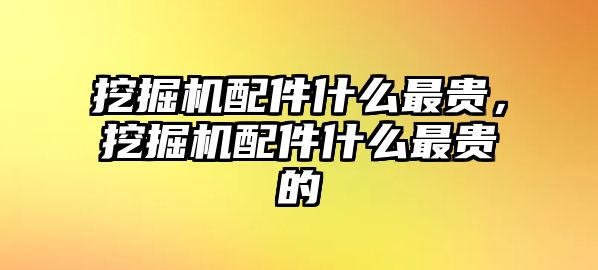 挖掘機配件什么最貴，挖掘機配件什么最貴的