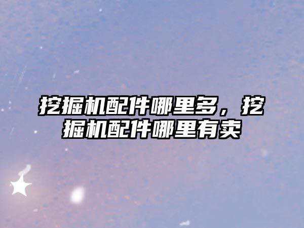 挖掘機配件哪里多，挖掘機配件哪里有賣