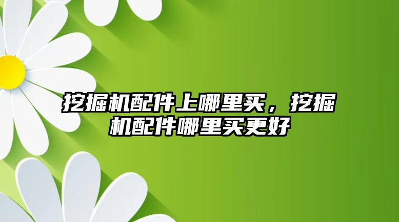 挖掘機配件上哪里買，挖掘機配件哪里買更好