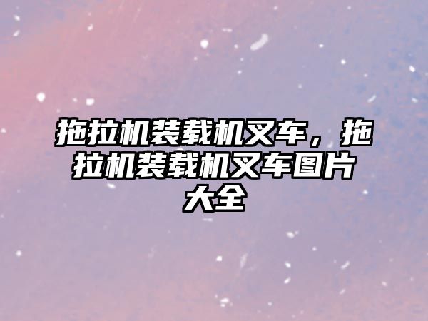 拖拉機(jī)裝載機(jī)叉車，拖拉機(jī)裝載機(jī)叉車圖片大全
