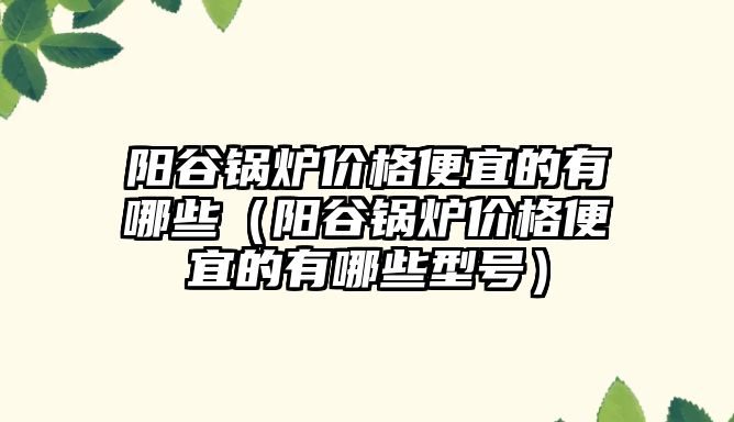 陽(yáng)谷鍋爐價(jià)格便宜的有哪些（陽(yáng)谷鍋爐價(jià)格便宜的有哪些型號(hào)）
