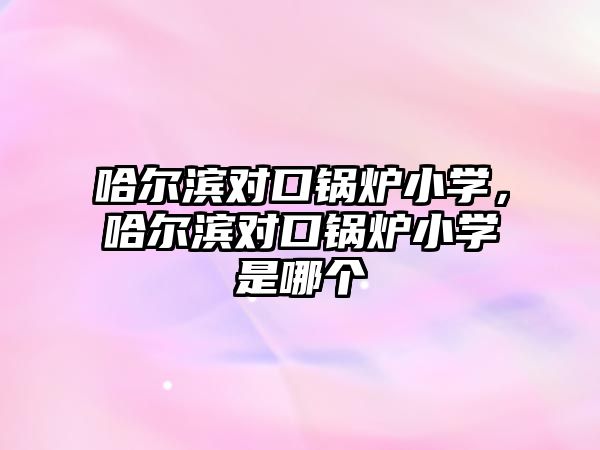 哈爾濱對口鍋爐小學(xué)，哈爾濱對口鍋爐小學(xué)是哪個