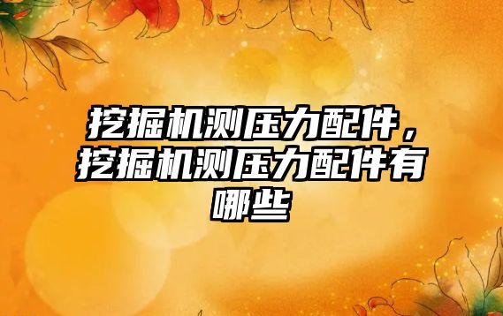 挖掘機(jī)測壓力配件，挖掘機(jī)測壓力配件有哪些
