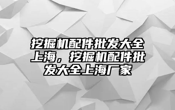 挖掘機(jī)配件批發(fā)大全上海，挖掘機(jī)配件批發(fā)大全上海廠家
