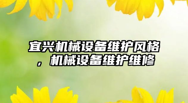 宜興機(jī)械設(shè)備維護(hù)風(fēng)格，機(jī)械設(shè)備維護(hù)維修