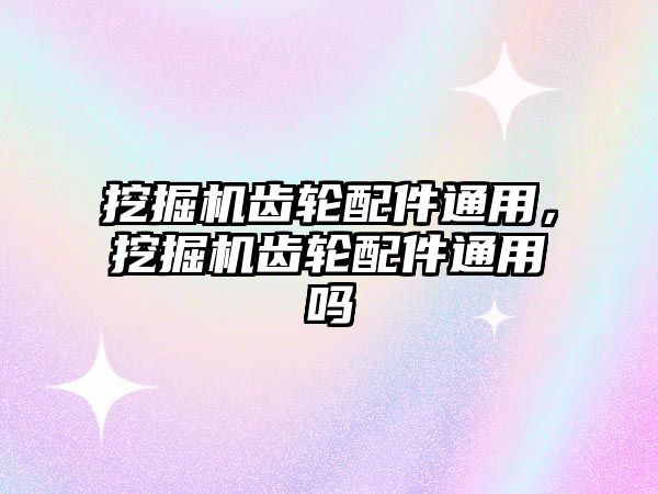 挖掘機齒輪配件通用，挖掘機齒輪配件通用嗎