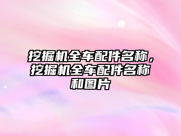 挖掘機(jī)全車(chē)配件名稱(chēng)，挖掘機(jī)全車(chē)配件名稱(chēng)和圖片