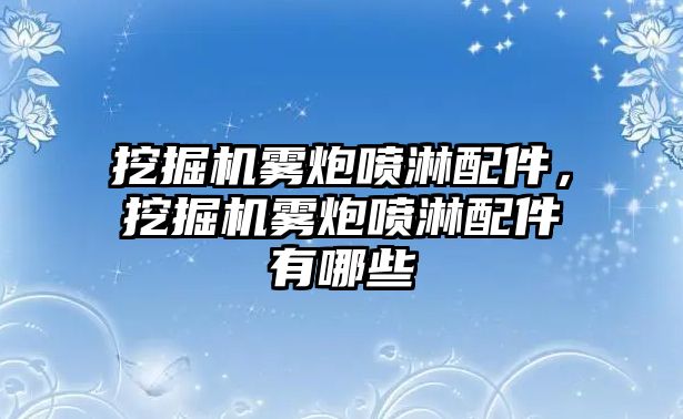 挖掘機霧炮噴淋配件，挖掘機霧炮噴淋配件有哪些
