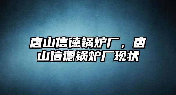 唐山信德鍋爐廠，唐山信德鍋爐廠現(xiàn)狀
