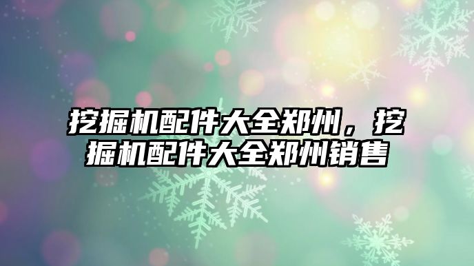 挖掘機(jī)配件大全鄭州，挖掘機(jī)配件大全鄭州銷售