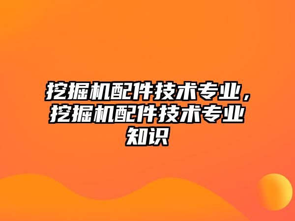 挖掘機(jī)配件技術(shù)專業(yè)，挖掘機(jī)配件技術(shù)專業(yè)知識(shí)